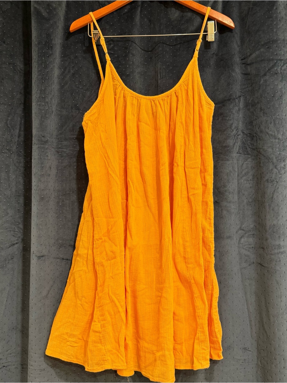 Anthropologie Orange Spaghetti Strap Sundress Coverup